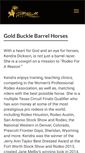 Mobile Screenshot of goldbucklebarrelhorses.com